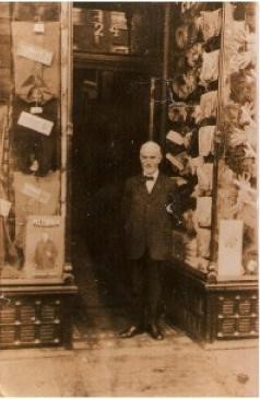 Michael McSharry outside the store in 1890